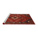 Sideview of Machine Washable Traditional Sienna Brown Rug, wshtr885