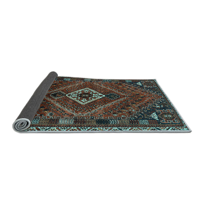 Sideview of Persian Light Blue Traditional Rug, tr885lblu
