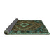 Sideview of Persian Turquoise Traditional Rug, tr885turq