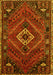 Machine Washable Persian Yellow Traditional Rug, wshtr885yw