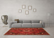 Machine Washable Persian Orange Traditional Area Rugs in a Living Room, wshtr885org