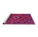 Sideview of Machine Washable Persian Pink Traditional Rug, wshtr885pnk