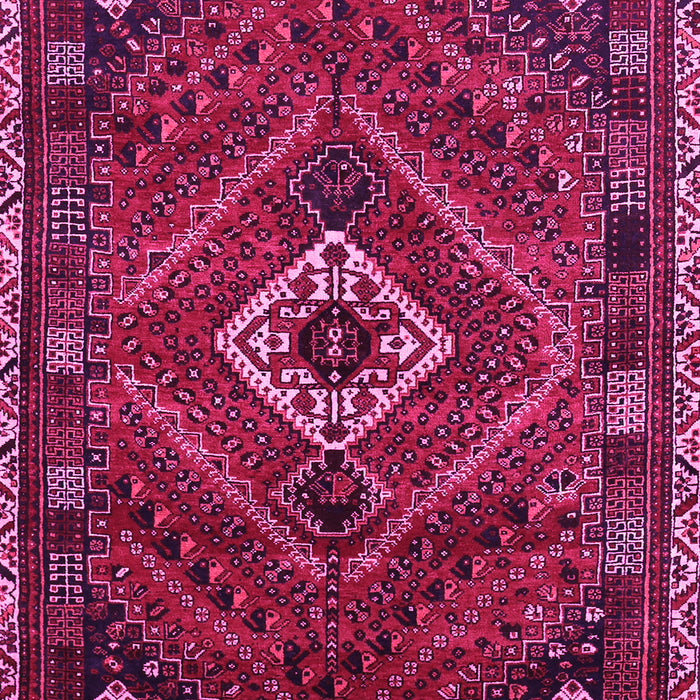 Machine Washable Persian Pink Traditional Rug, wshtr885pnk