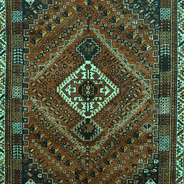 Machine Washable Persian Turquoise Traditional Area Rugs, wshtr885turq