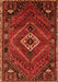 Serging Thickness of Machine Washable Persian Orange Traditional Area Rugs, wshtr885org