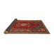Sideview of Traditional Gold Brown Persian Rug, tr886