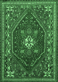 Persian Emerald Green Traditional Rug, tr886emgrn