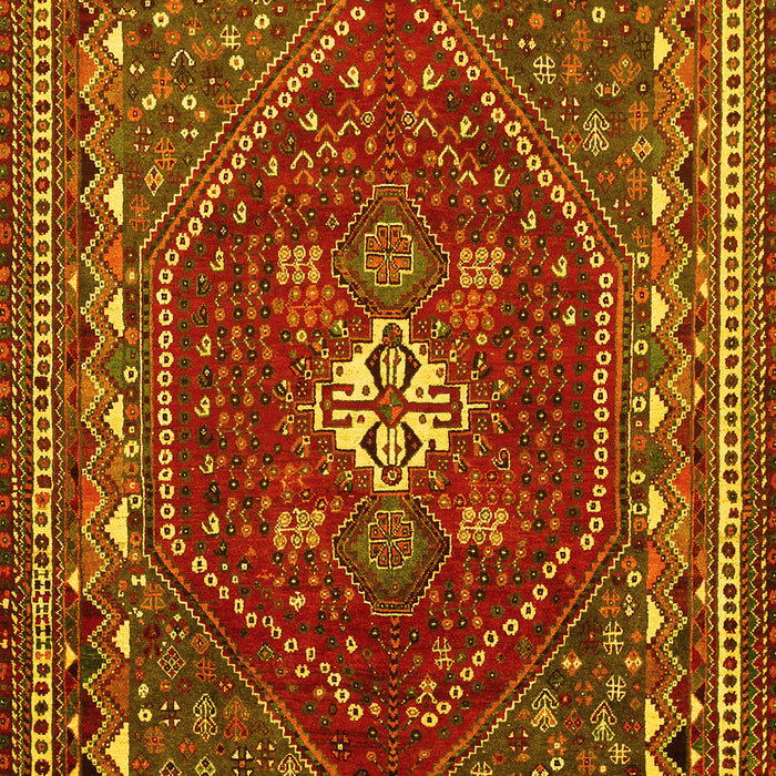 Machine Washable Persian Yellow Traditional Rug, wshtr886yw