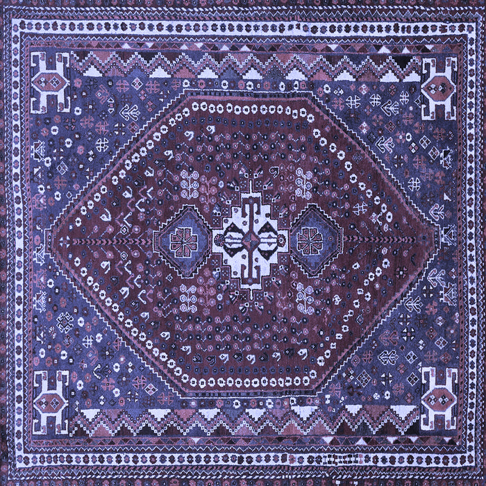 Square Persian Blue Traditional Rug, tr886blu