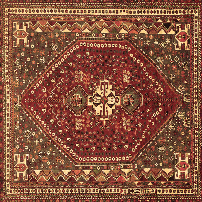 Square Machine Washable Persian Brown Traditional Rug, wshtr886brn