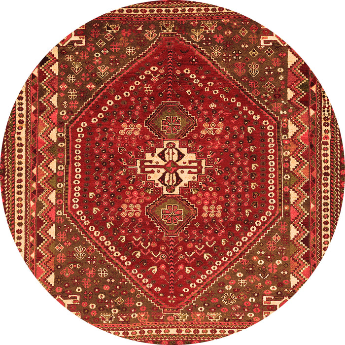 Machine Washable Persian Orange Traditional Area Rugs, wshtr886org