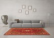 Machine Washable Persian Orange Traditional Area Rugs in a Living Room, wshtr886org