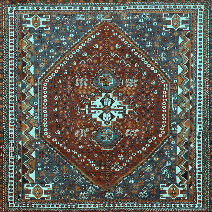 Square Persian Light Blue Traditional Rug, tr886lblu