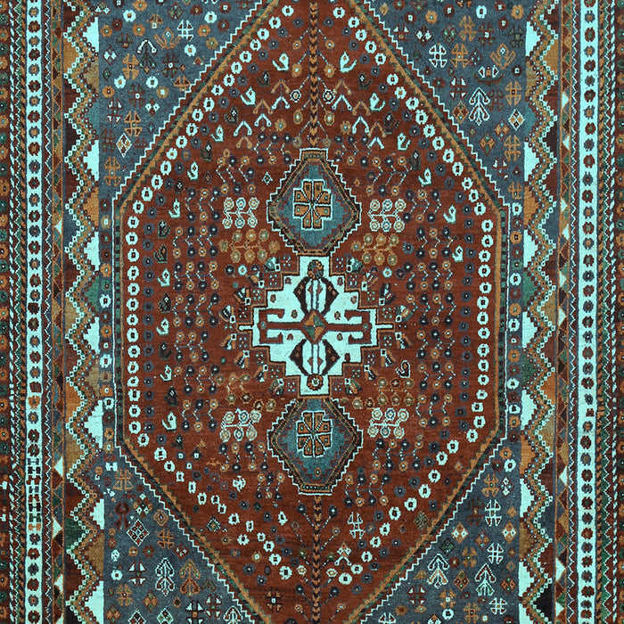 Machine Washable Persian Light Blue Traditional Rug, wshtr886lblu