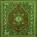 Serging Thickness of Persian Green Traditional Rug, tr886grn