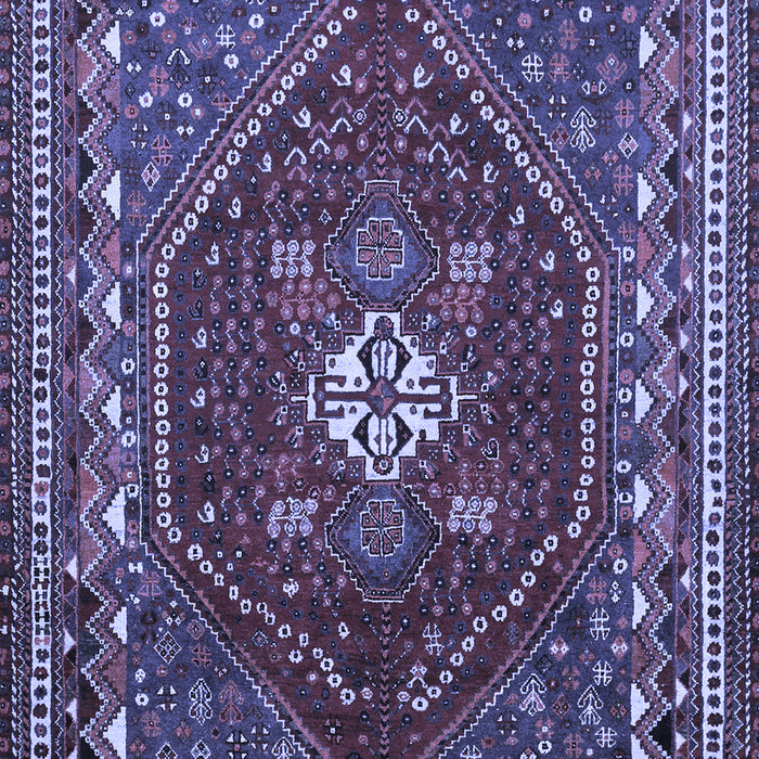 Machine Washable Persian Blue Traditional Rug, wshtr886blu