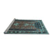 Sideview of Machine Washable Persian Light Blue Traditional Rug, wshtr887lblu