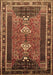 Machine Washable Persian Brown Traditional Rug, wshtr887brn
