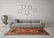 Machine Washable Persian Brown Traditional Rug in a Living Room,, wshtr887brn