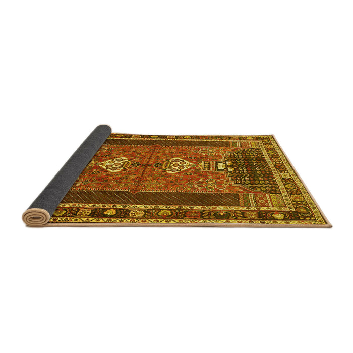 Sideview of Persian Yellow Traditional Rug, tr887yw