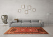 Machine Washable Persian Orange Traditional Area Rugs in a Living Room, wshtr887org
