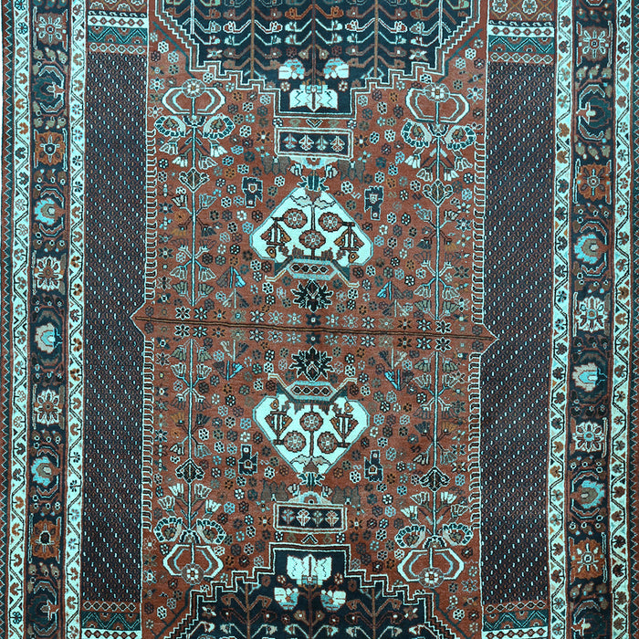 Machine Washable Persian Light Blue Traditional Rug, wshtr887lblu