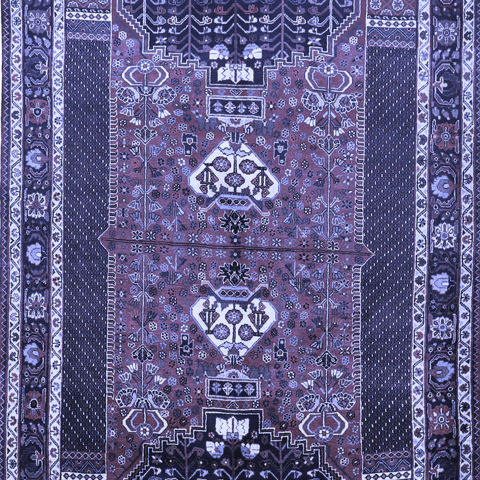 Machine Washable Persian Blue Traditional Rug, wshtr887blu