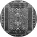 Square Persian Gray Traditional Rug, tr887gry