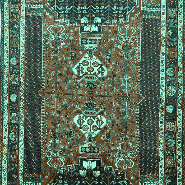 Machine Washable Persian Turquoise Traditional Area Rugs, wshtr887turq