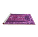 Sideview of Machine Washable Persian Purple Traditional Area Rugs, wshtr887pur