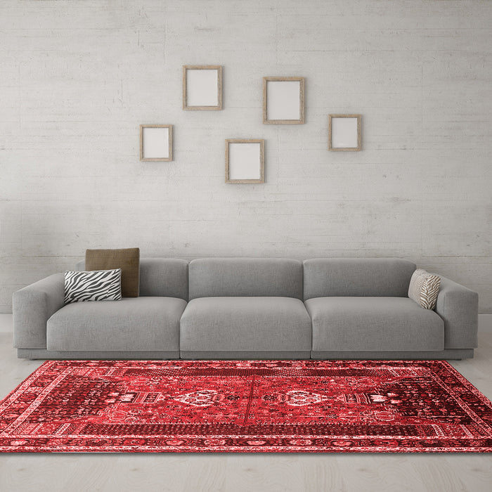 Traditional Red Washable Rugs