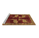 Sideview of Machine Washable Persian Brown Traditional Rug, wshtr888brn