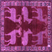 Square Machine Washable Persian Purple Traditional Area Rugs, wshtr888pur