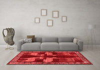 Machine Washable Persian Red Traditional Rug, wshtr888red