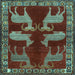 Square Persian Light Blue Traditional Rug, tr888lblu