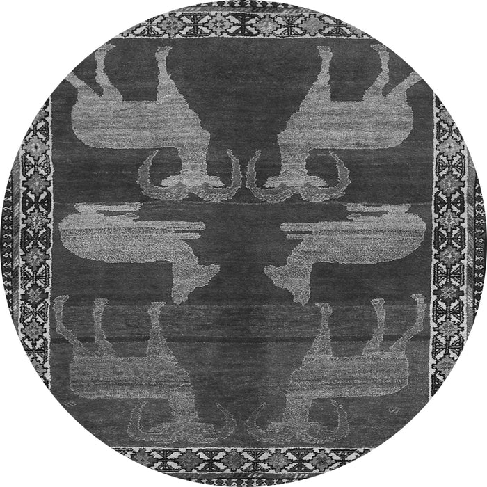 Machine Washable Persian Gray Traditional Rug, wshtr888gry