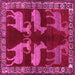 Square Persian Pink Traditional Rug, tr888pnk