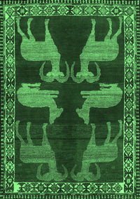 Persian Emerald Green Traditional Rug, tr888emgrn