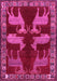 Machine Washable Persian Pink Traditional Rug, wshtr888pnk