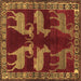 Square Persian Brown Traditional Rug, tr888brn