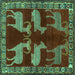 Square Persian Turquoise Traditional Rug, tr888turq