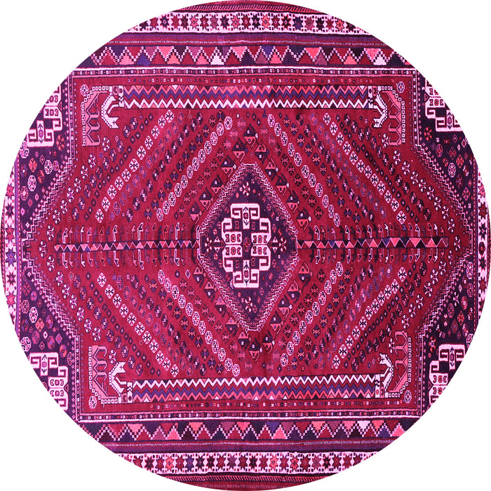 Round Persian Pink Traditional Rug, tr889pnk