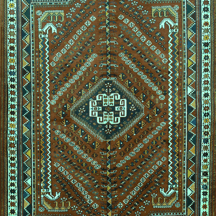 Machine Washable Persian Turquoise Traditional Area Rugs, wshtr889turq