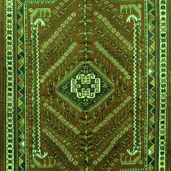 Serging Thickness of Machine Washable Persian Green Traditional Area Rugs, wshtr889grn