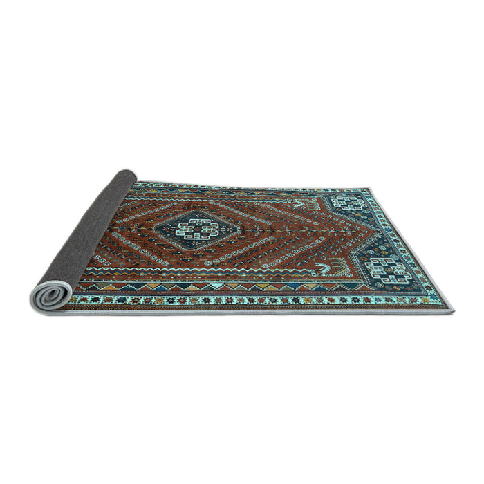 Sideview of Persian Light Blue Traditional Rug, tr889lblu