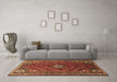 Machine Washable Persian Brown Traditional Rug in a Living Room,, wshtr889brn