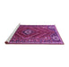 Sideview of Machine Washable Persian Purple Traditional Area Rugs, wshtr889pur