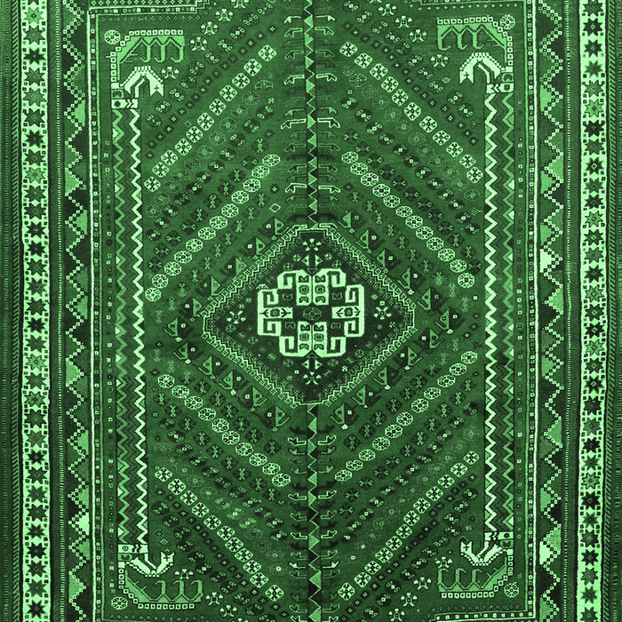 Machine Washable Persian Emerald Green Traditional Area Rugs, wshtr889emgrn