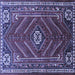 Square Persian Blue Traditional Rug, tr889blu