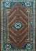 Machine Washable Persian Light Blue Traditional Rug, wshtr889lblu